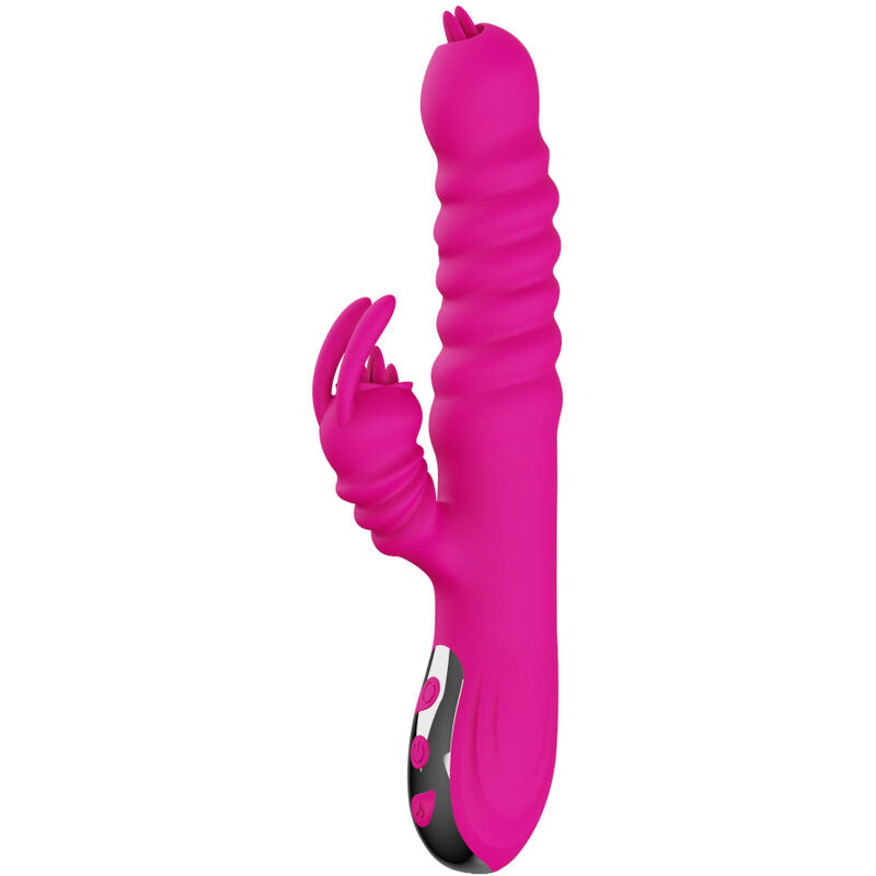 ARMONY - RABBIT DOUBLE TONGUE MULTIFUNCTION VIBRATOR FUCHSIA HEAT EFFECT