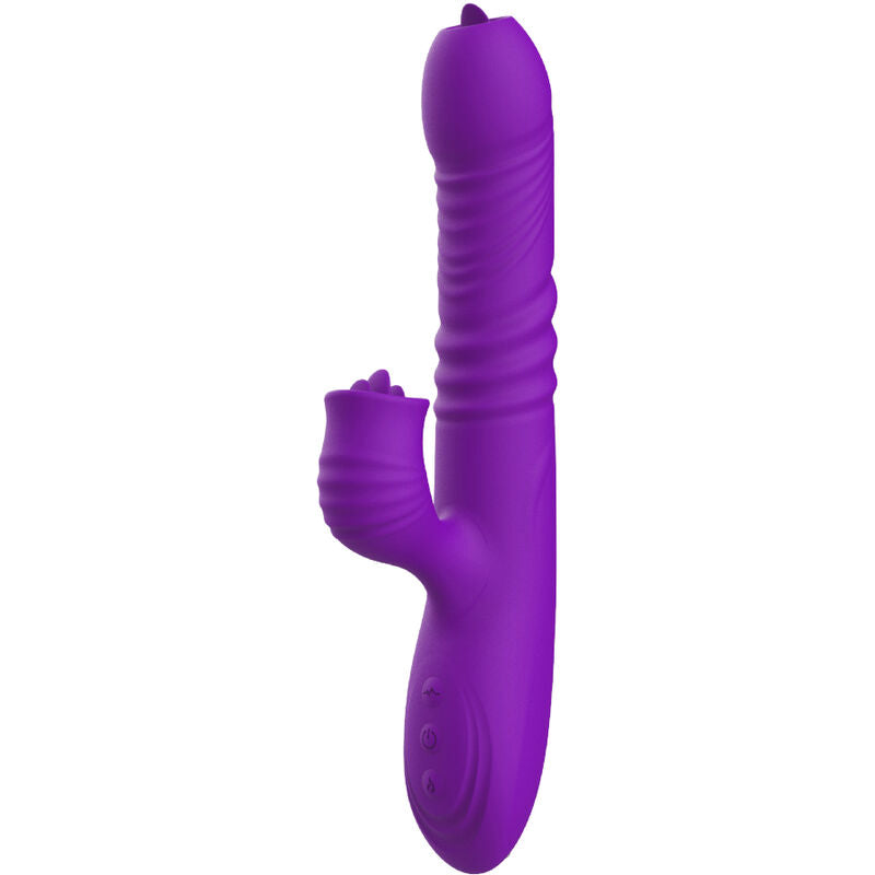 ARMONY - FULLY G SPOT RABBIT VIBRATOR WITH STIMULATING TONGUE VIOLET HEAT EFFECT