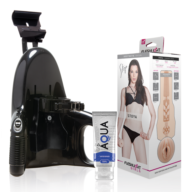 FLESHLIGHT - VAGINA STOYA DESTROYA + UNIVERSAL LAUNCH + AQUA QUALITY LUBRICANT 50 ML