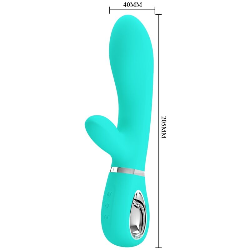 PRETTY LOVE - THOMAS MULTIFUNCTION G-SPOT VIBRATOR AQUA GREEN