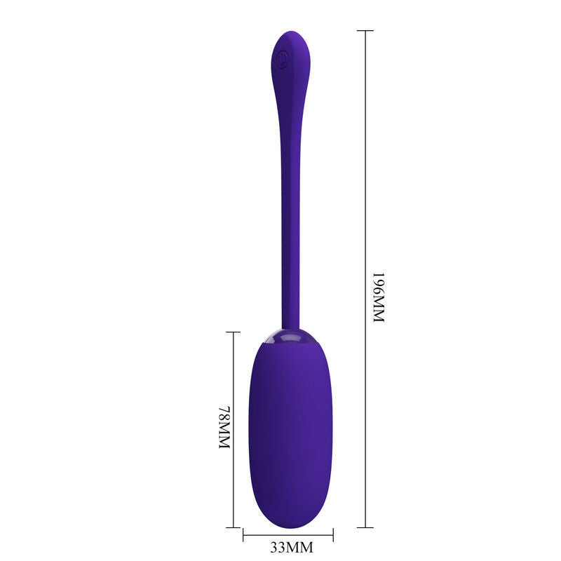 PRETTY LOVE - JULIUS WATERPROOF-RECHARGEABLE VIBRATING EGG PURPLE