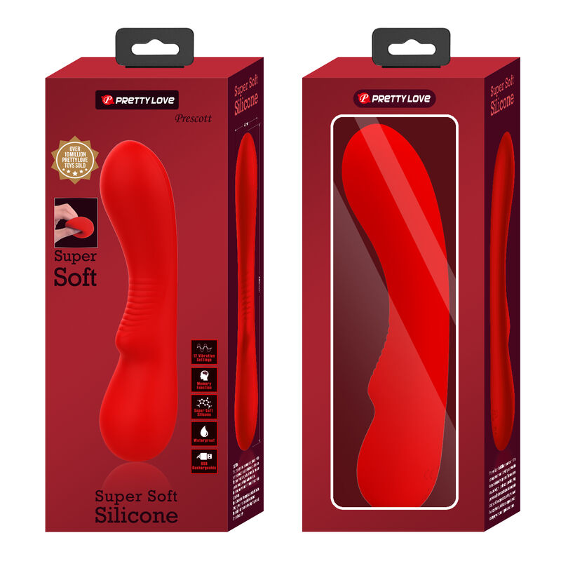 PRETTY LOVE - PRESCOTT RECHARGEABLE VIBRATOR RED