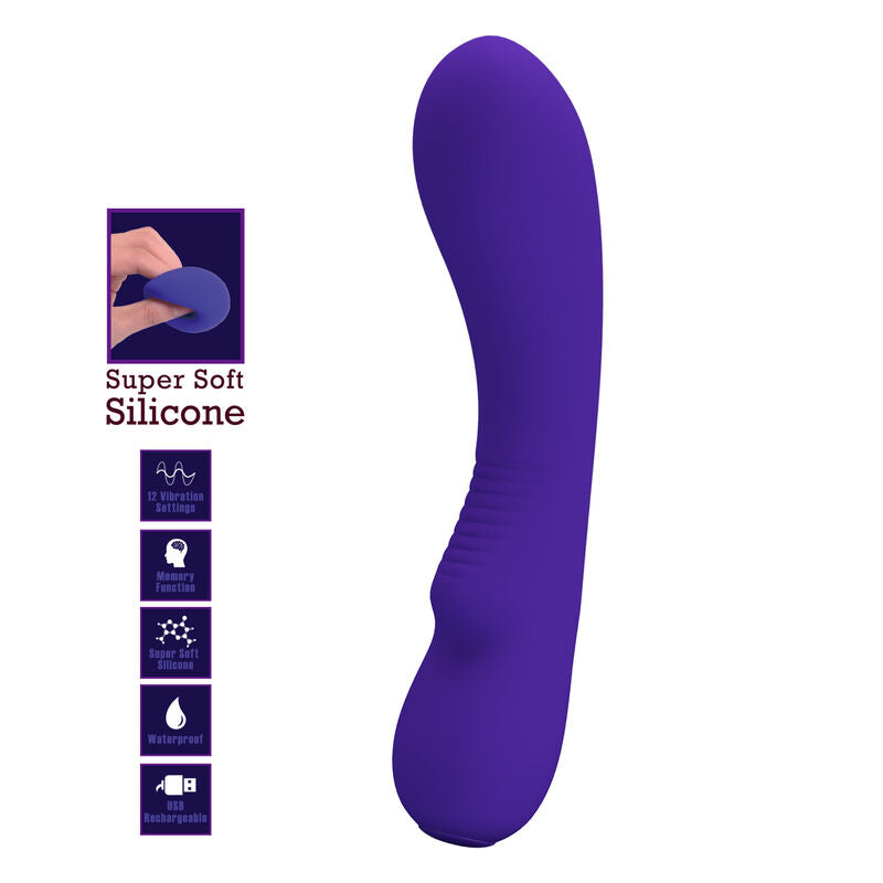 PRETTY LOVE - PRESCOTT RECHARGEABLE VIBRATOR PURPLE