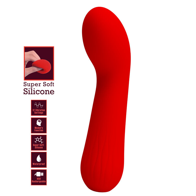 PRETTY LOVE - FAUN RECHARGEABLE VIBRATOR RED