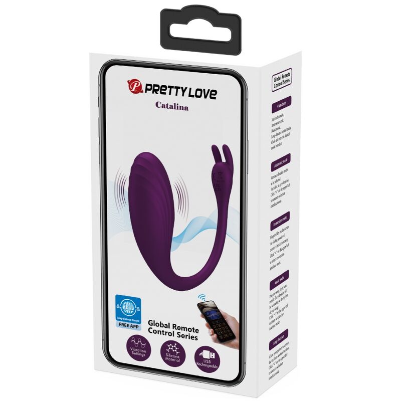 PRETTY LOVE - CATALINA VIBRATOR APP REMOTE CONTROL PURPLE