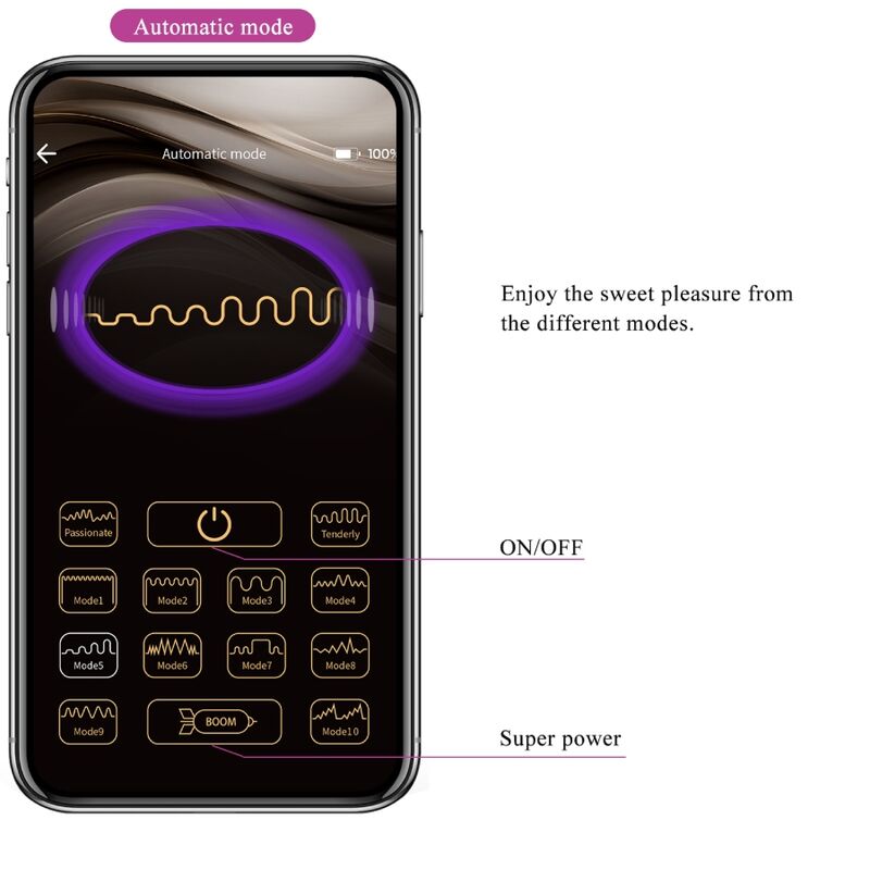 PRETTY LOVE - CATALINA VIBRATOR APP REMOTE CONTROL PURPLE