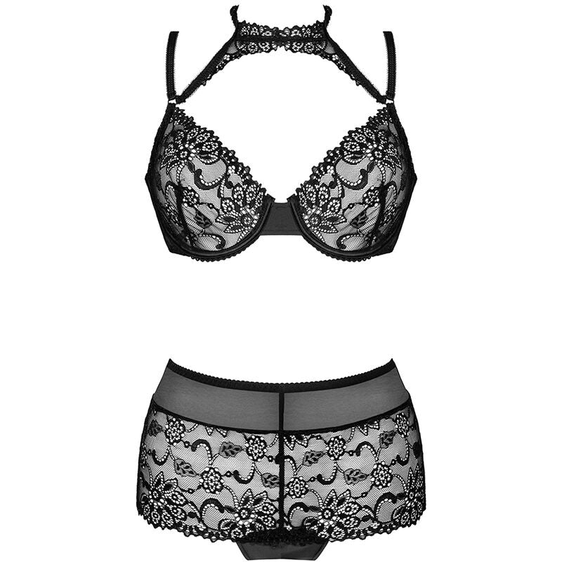 LIVCO CORSETTI FASHION - COLEÇÃO LINERA FOR THE SENSES SUTIÃ + CALCINHA PRETA