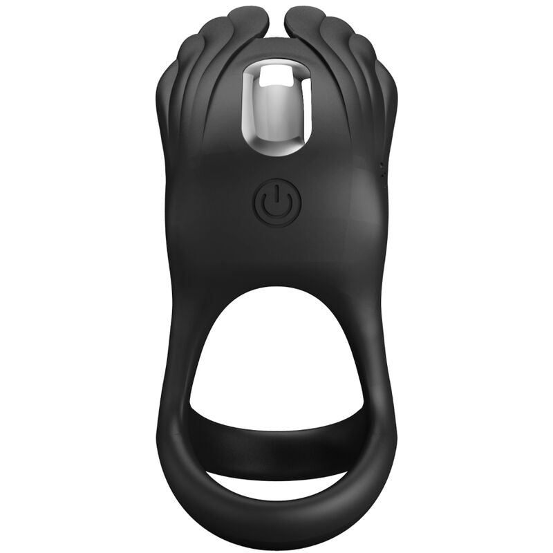 PRETTY LOVE - SILAS VIBRANT PENIS RING 7 VIBRATIONS BLACK SILICONE