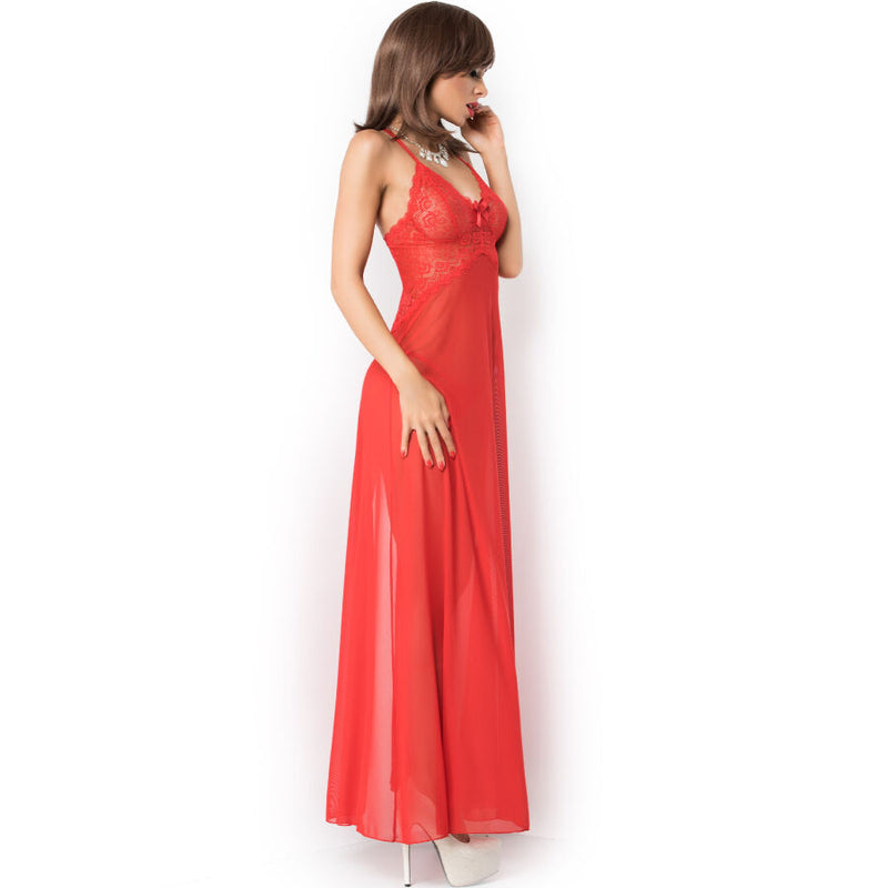 CHILIROSE - CR 3883 BABYDOLL LONG RED S/M