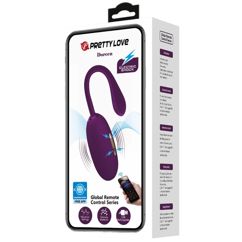 PRETTY LOVE - DOREEN PURPLE RECHARGEABLE VIBRATING EGG