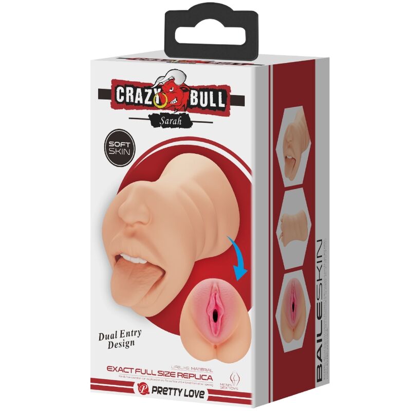 CRAZY BULL - SARAH VAGINA-SHAPED MASTUBADOR DUAL ENTRY