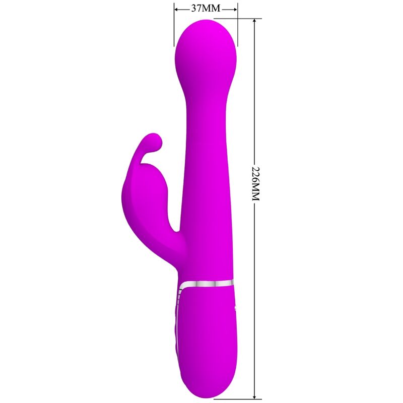 PRETTY LOVE - DEJON RABBIT VIBRATOR 3 IN 1 MULTIFUNCTION VIOLET