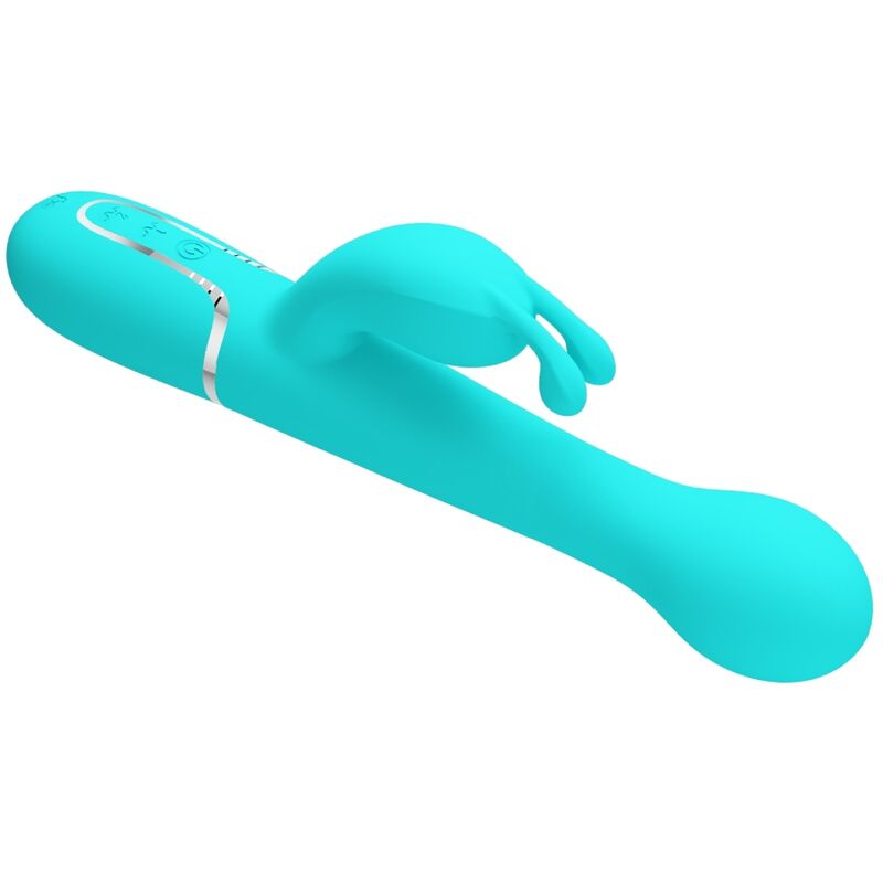 PRETTY LOVE - DEJON RABBIT VIBRATOR 3 IN 1 MULTIFUNCTION AQUA GREEN