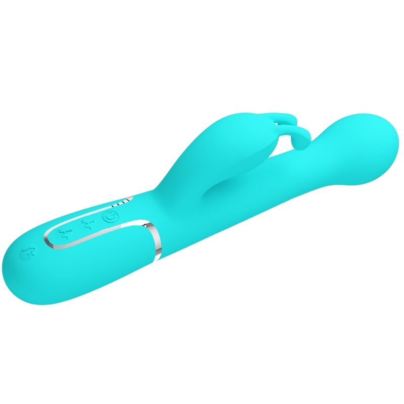 PRETTY LOVE - DEJON RABBIT VIBRATOR 3 IN 1 MULTIFUNCTION AQUA GREEN