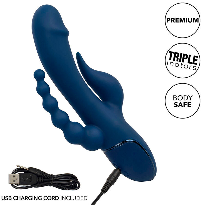 CALEXOTICS - VIBRATOR TRIPLE ORGASM BLUE