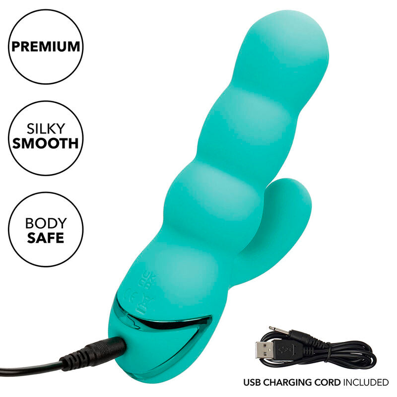 CALEXOTICS - DEL MAR DIVA VIBRATOR RABBIR AQUA GREEN BY CALIFORNIA DREAMING