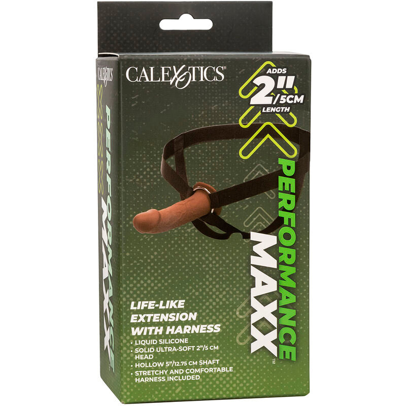 CALEXOTICS - PERFORMANCE MAXX LIFE-LIKE EXTENSION WITH HARNESS BROWN SKIN