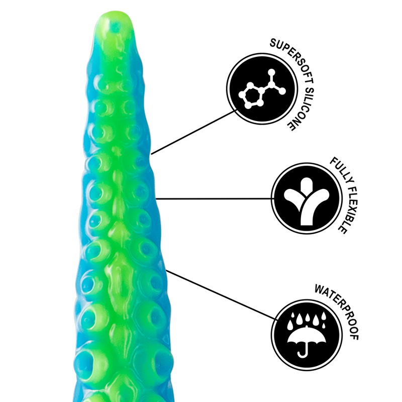 EPIC - SCYLLA FLUORESCENT THIN TENTACLE DILDO SMALL SIZE