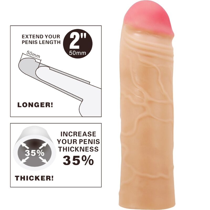 PRETTY LOVE - CHANE PENIS EXTENDER COVER FLESH