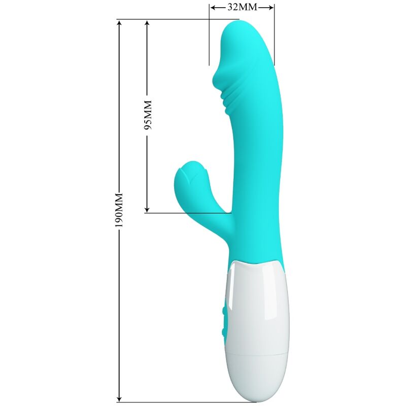 PRETTY LOVE - VIBRADOR SNAPPY G-SPOT VERDE ÁGUA