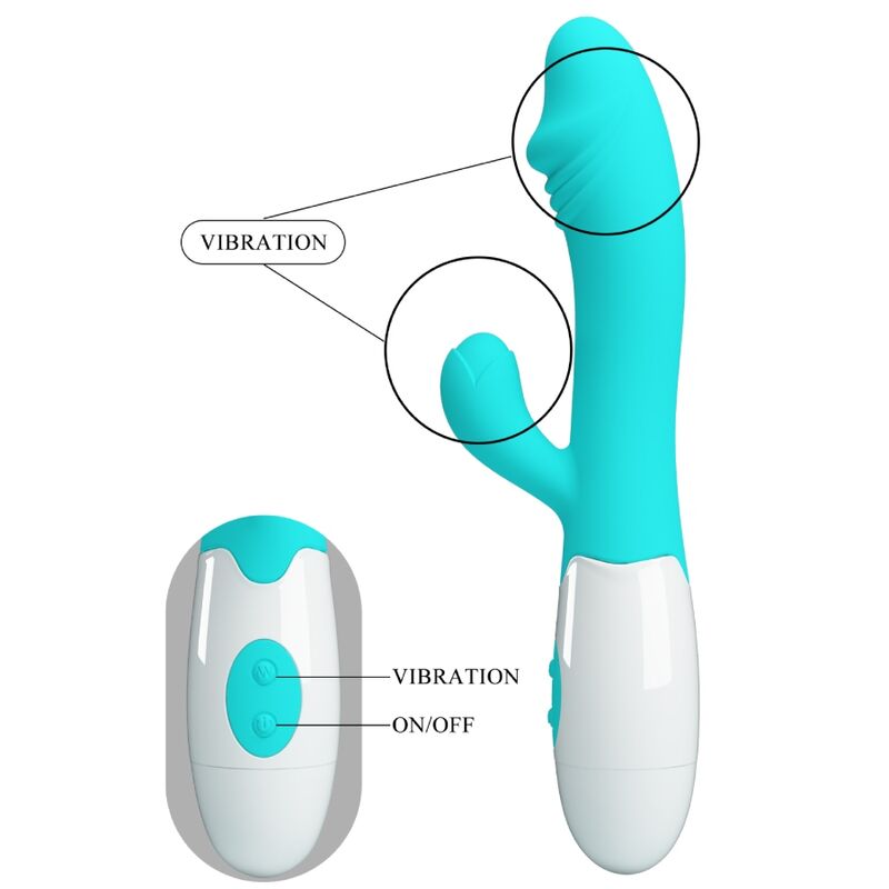 PRETTY LOVE - VIBRADOR SNAPPY G-SPOT VERDE ÁGUA