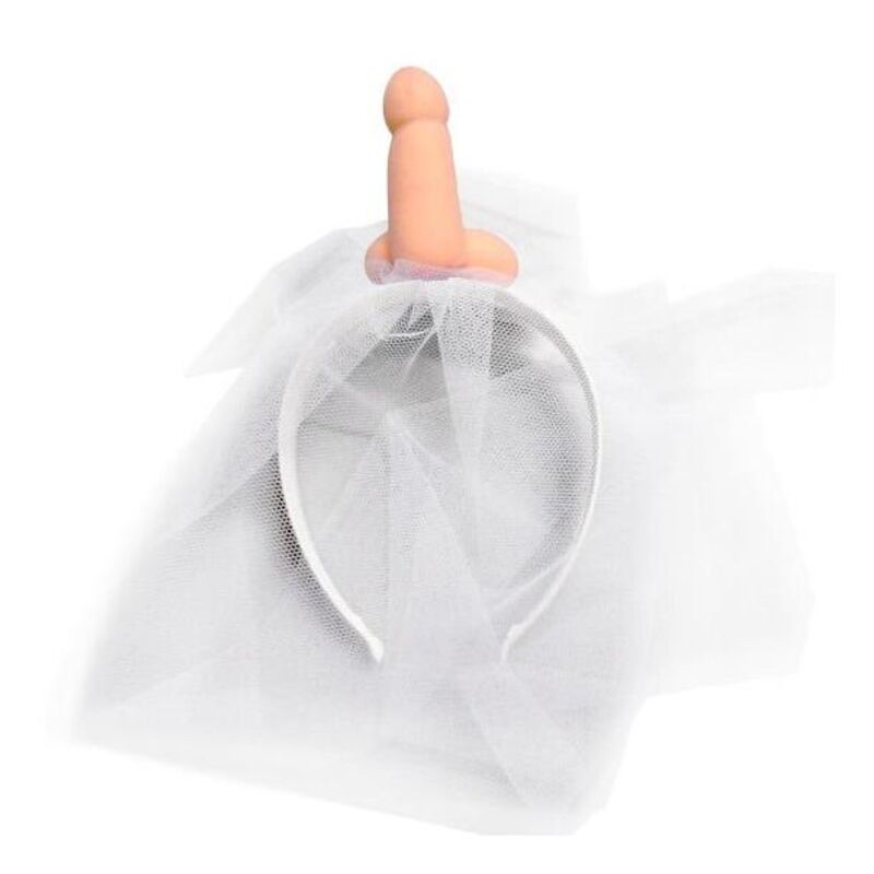 DIABLO PICANTE - WHITE BRIDAL VEIL WITH PENIS