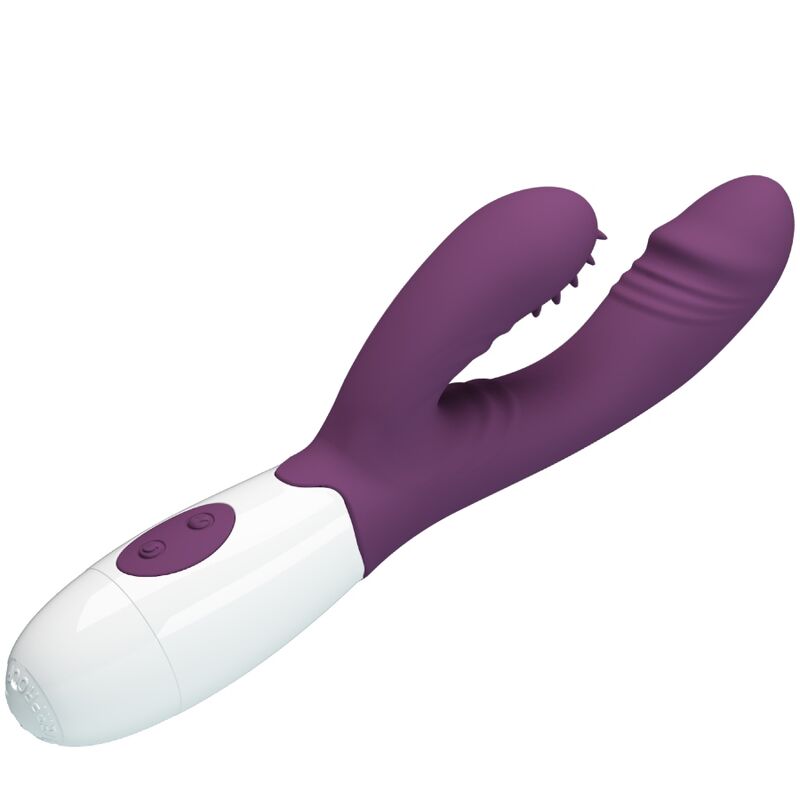 PRETTY LOVE - ANDRE RABBIT VIBRATOR & G-POINT STIMULATOR PURPLE