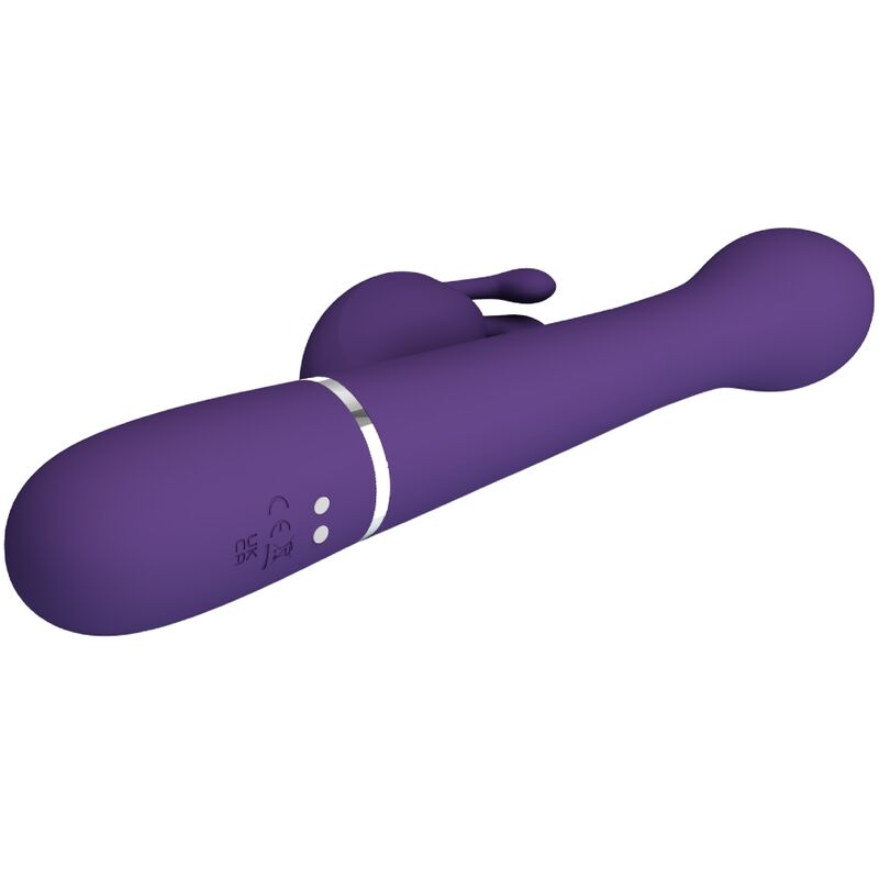 PRETTY LOVE - DEJON RABBIT VIBRATOR 3 IN 1 MULTIFUNCTION PURPLE