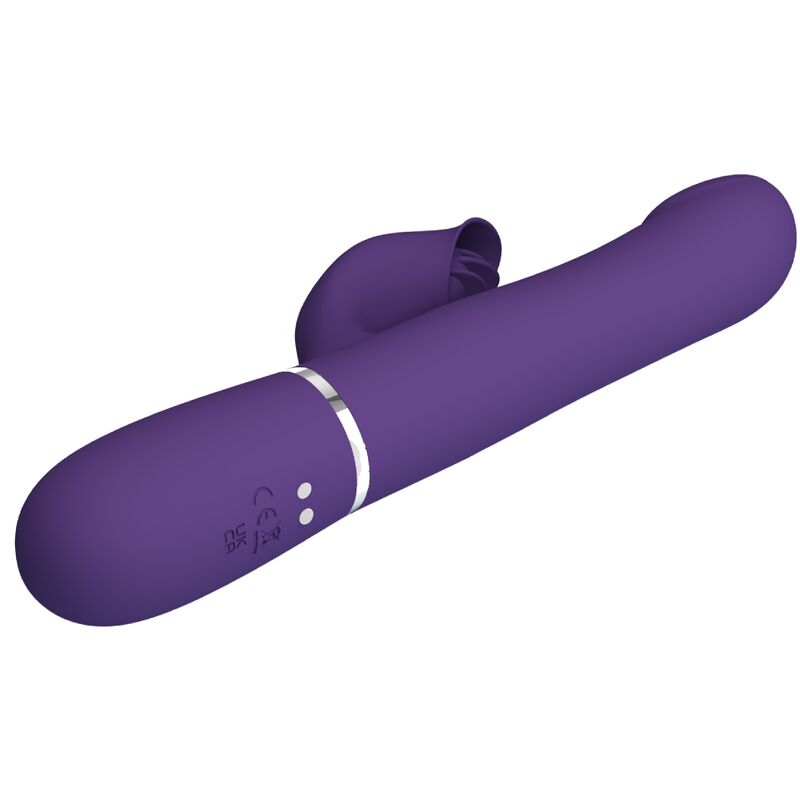 PRETTY LOVE - ZALIN RABBIT VIBRATOR PEARLS 4 IN 1 PURPLE