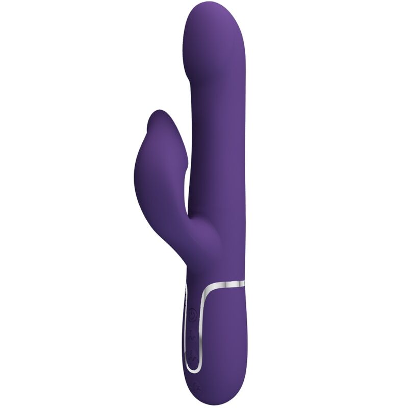 PRETTY LOVE - ZALIN RABBIT VIBRATOR PEARLS 4 IN 1 PURPLE