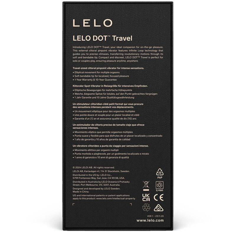 LELO - DOT TRAVEL CLITORIS STIMULATOR PURPLE