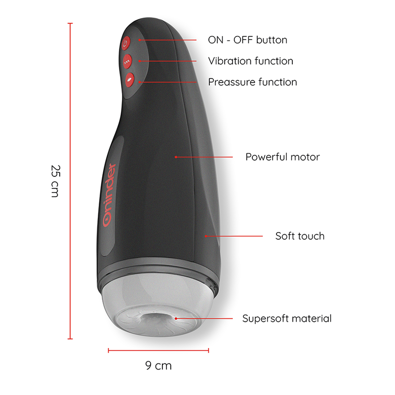 ONINDER - SEOUL RECHARGEABLE MALE MASTURBATOR 10 SPEED - FREE APP