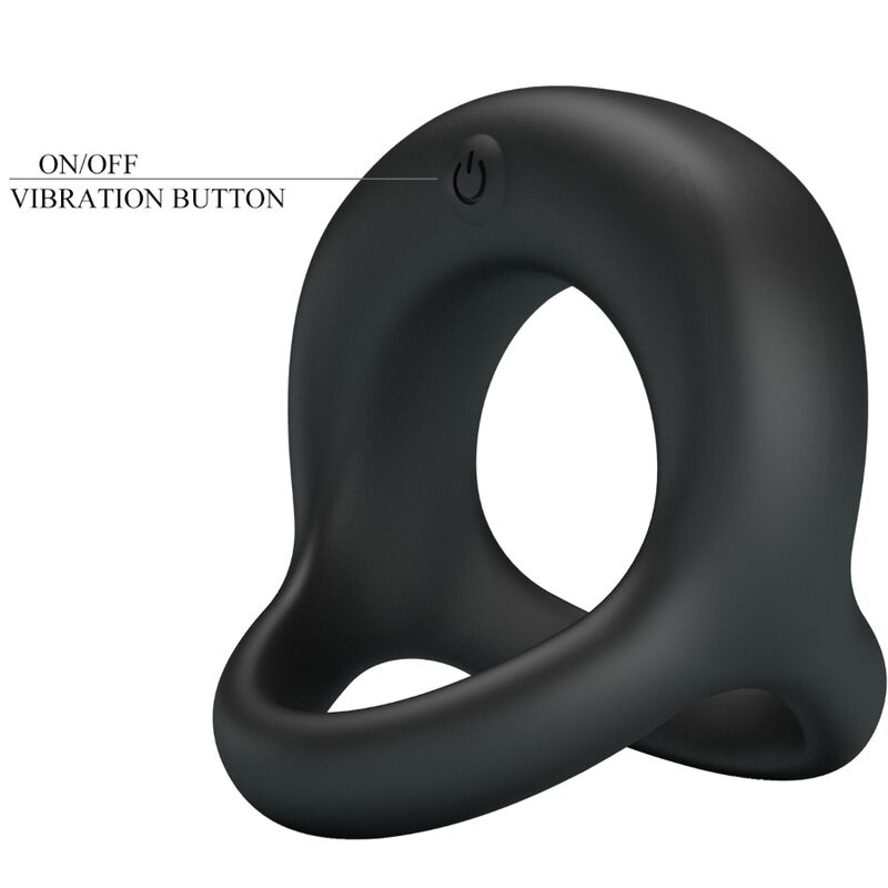 PRETTY LOVE - ELLIOTT  BLACK VIBRATOR RING