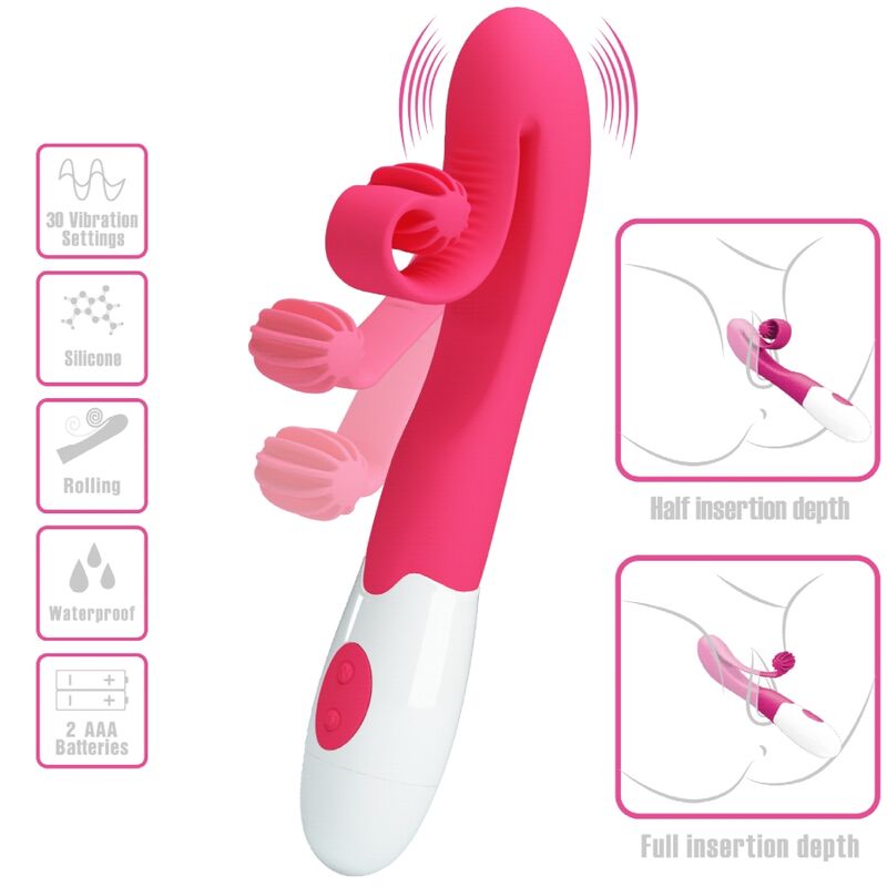 ROMANCE - PINK VIBRATOR AND STIMULATOR 30 SPEEDS