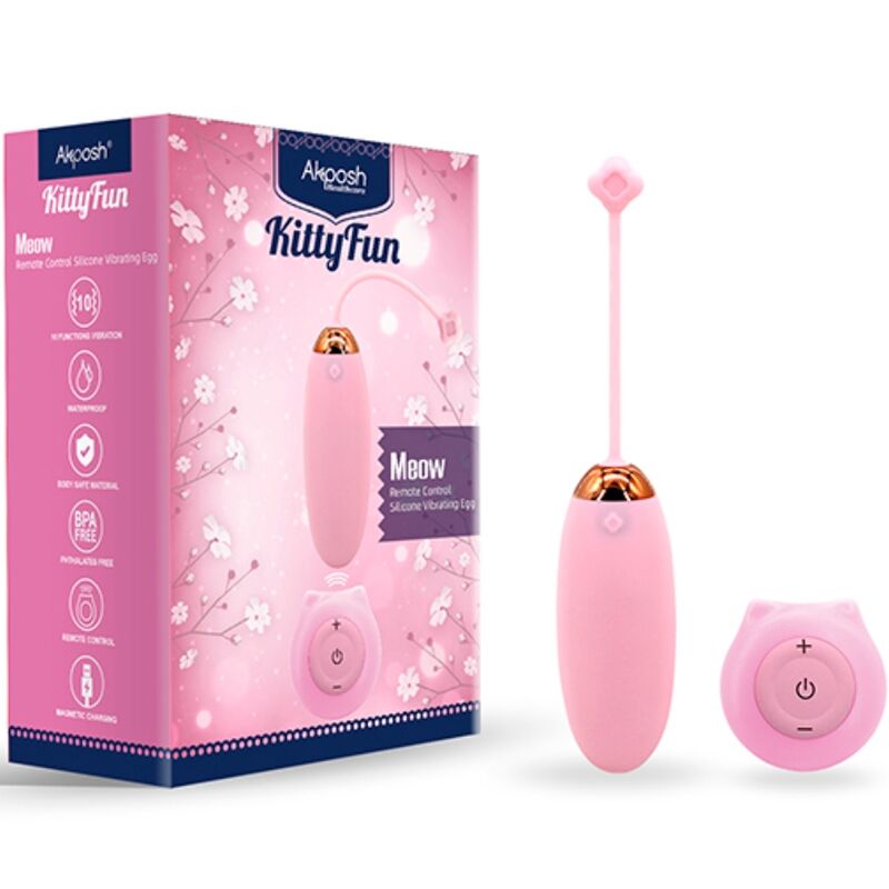 ARMONY - KITTY FUN EGG VIBRATOR REMOTE CONTROL 10 VIBRATIONS PINK