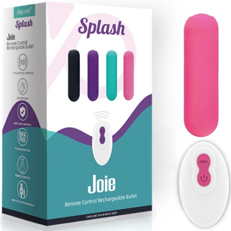 ARMONY - SPLASH JOIE VIBRATOR BULLET SILICONE REMOTE CONTROL 10 VIBRATIONS 75 X 19 CM PINK