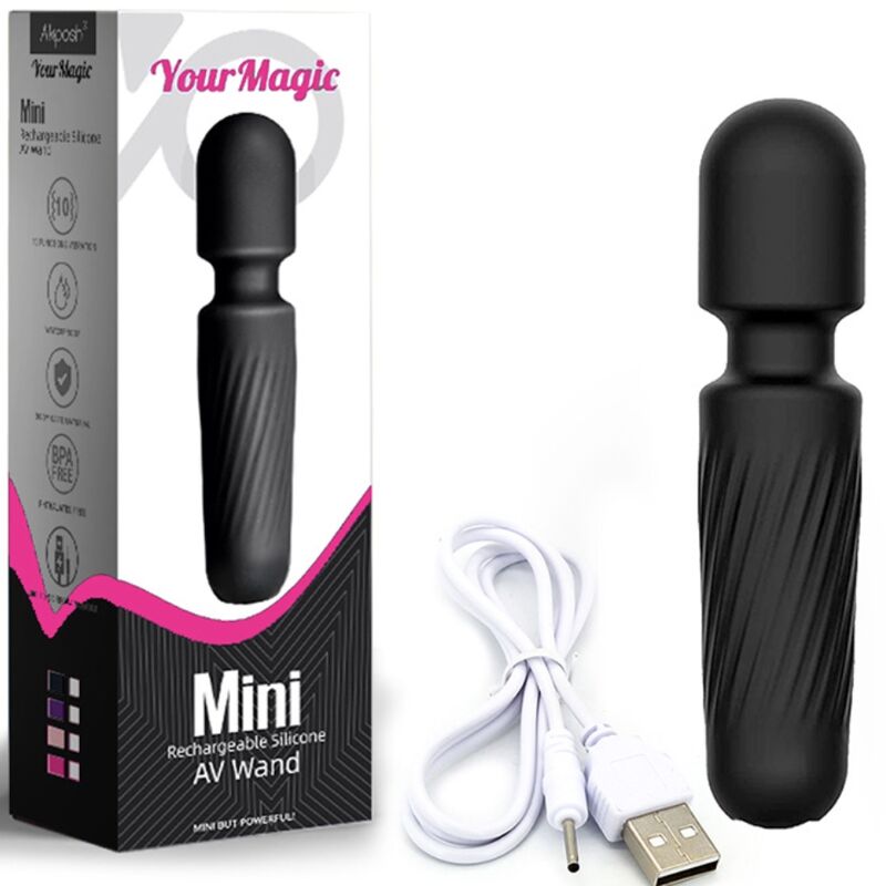 ARMONY - YOUR MAGIC MASSAGER & VIBRATOR RECHARGEABLE 10 VIBRATIONS BLACK