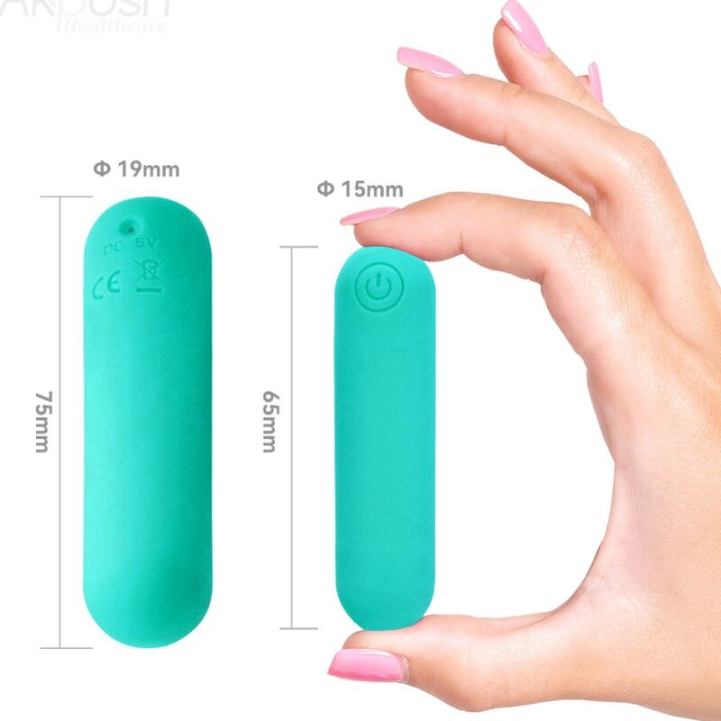 ARMONY - SPLASH HAHA VIBRATOR BULLET SILICONE 10 VIBRATIONS 75 X 19 CM GREEN