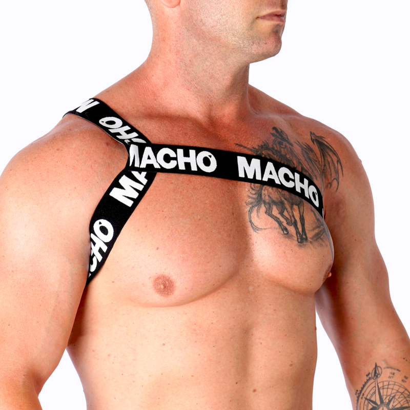 MACHO - ROMAN HARNESS WHITE S/M