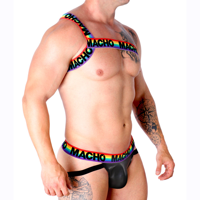 MACHO - ROMAN HARNESS WHITE S/M