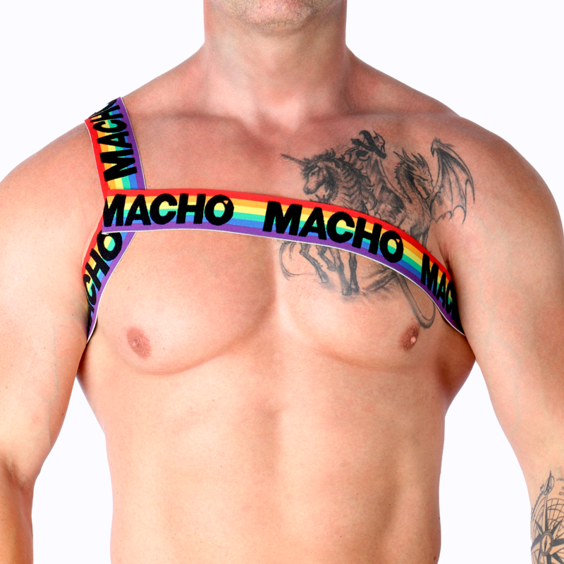 MACHO - ROMAN HARNESS WHITE S/M