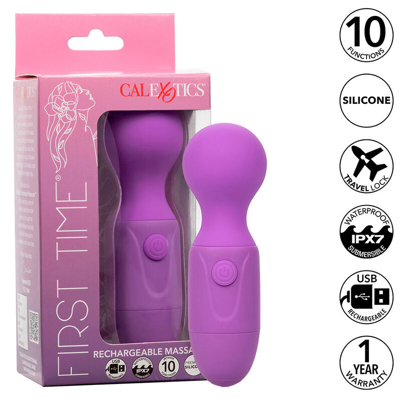 CALEXOTICS - FIRST TIME RECHARGEABLE MASSAGER 10 VIBRATIONS PURPLE