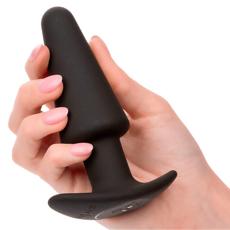 CALEXOTICS - ROCK BOTTOM TAPERED ANAL PLUG 10 VIBRACIONES SILICONE BLACK