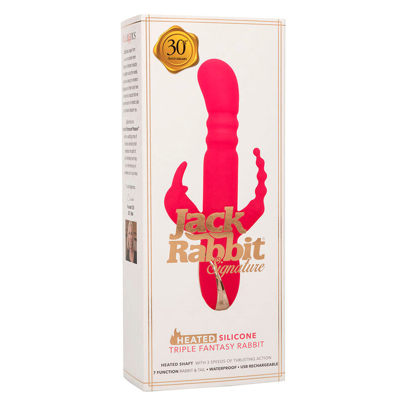 CALEXOTICS - JACK FANTASY TRIPLE HEATED VIBRATOR RABBIT PINK