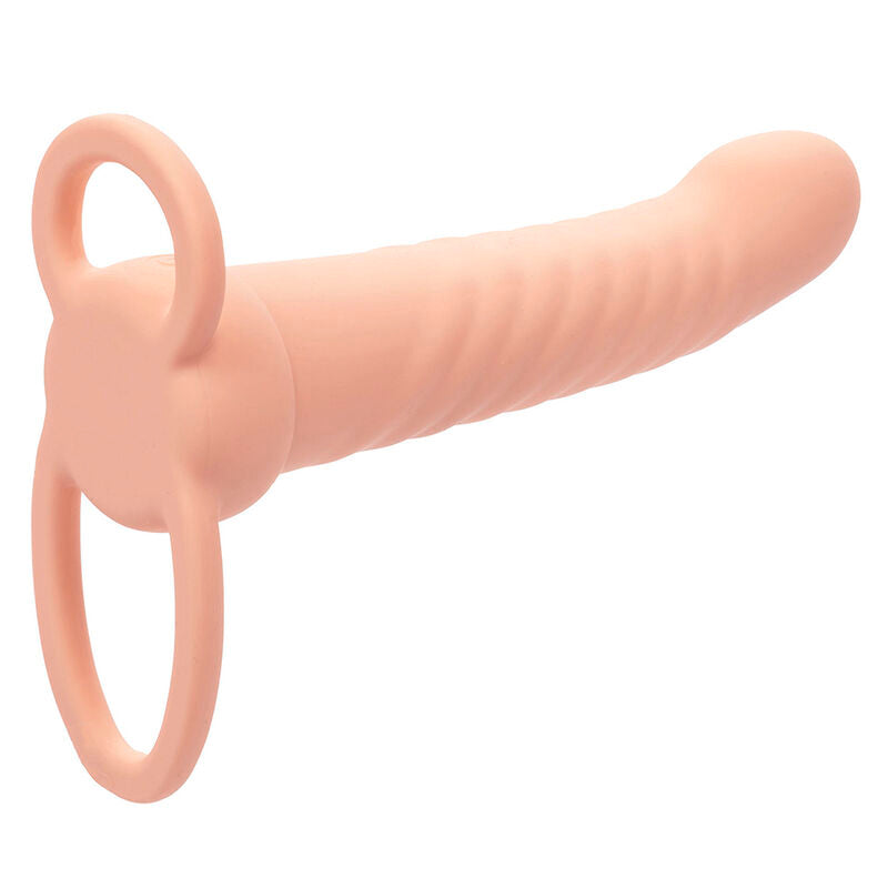 CALEXOTICS - MAXX RIBBED DUAL PENETRATOR 10 VIBRATIONS FLESH