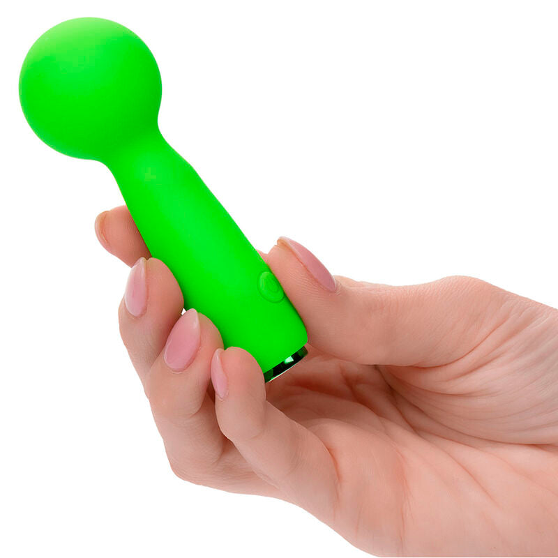 CALEXOTICS - NEON VIBES THE BUBBLY VIBE MINI MASSAGER 10 VIBRATIONS GREEN