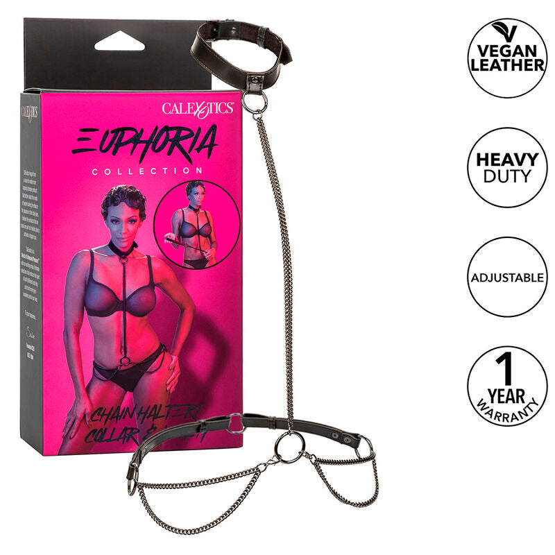 CALEXOTICS - EUPHORIA CHAIN HALTER COLLAR & LEASH