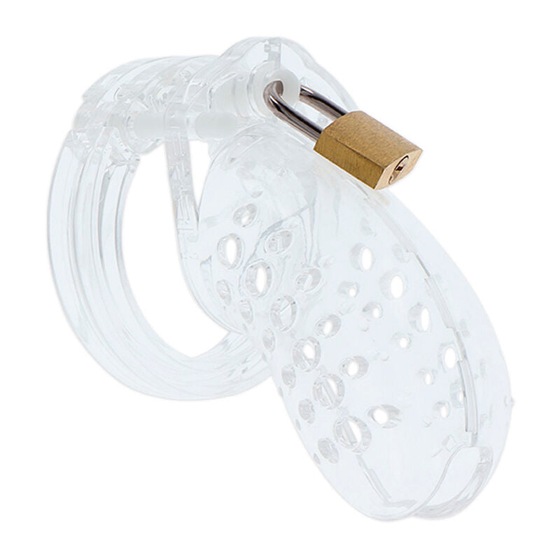 HIDDEN DESIRE - EXTREME CHASTITY COCK CAGE ACRYLIC ADJUSTABLE CLEAR