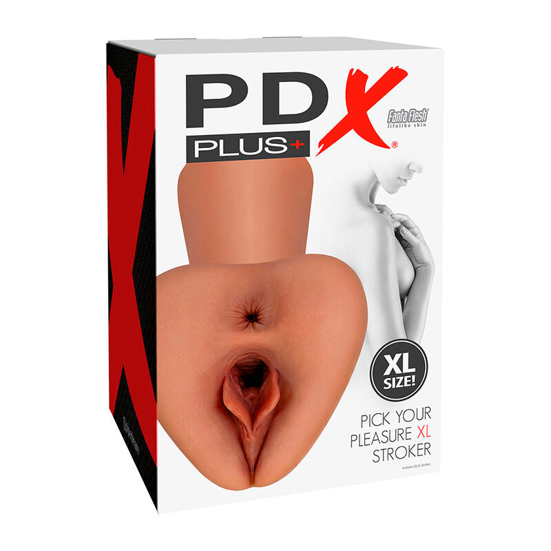 PDX PLUS - PICK YOUR PLEASURE XL REALISTIC STROKER BROWN