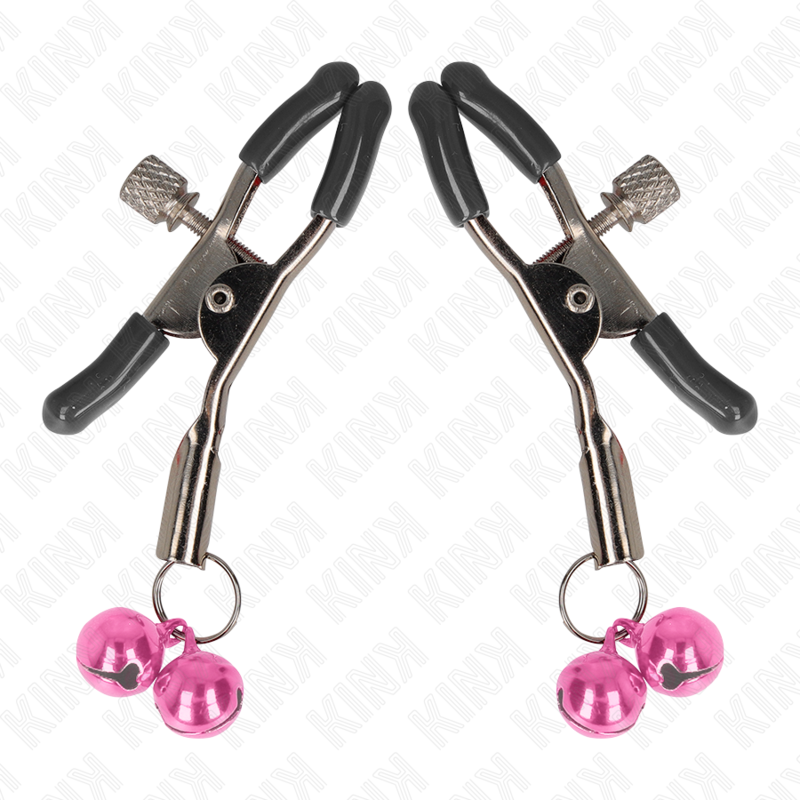 KINK - DOUBLE BELL NIPPLE CLAMP PINK 6 CM